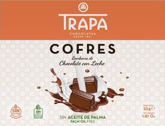 Bombons Cofres de Chocolate de Leite Trapa 53gr